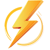 A flash icon as symbol for speed