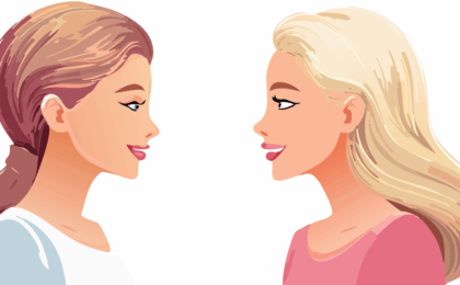 Friendly conversation between 2 ladies